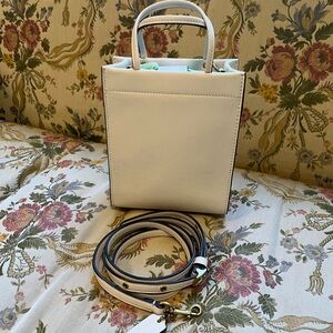 SOLD! This bag sold on a different platform. Coach Mini Cashin in chalk